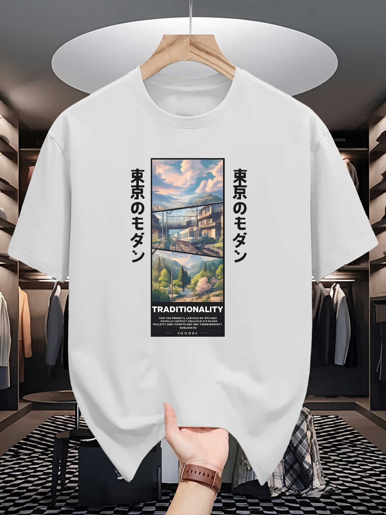 Street Fashion In Tokyo - Men Soft Cotton Tee Tokyo Japanese