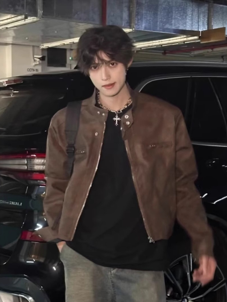 Street Fashion Japan Brand - High Street Cool Style PU Leather
