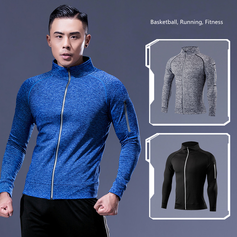 Reflective Jacket Running - Men's Running Workout Jacket, Training Zipper