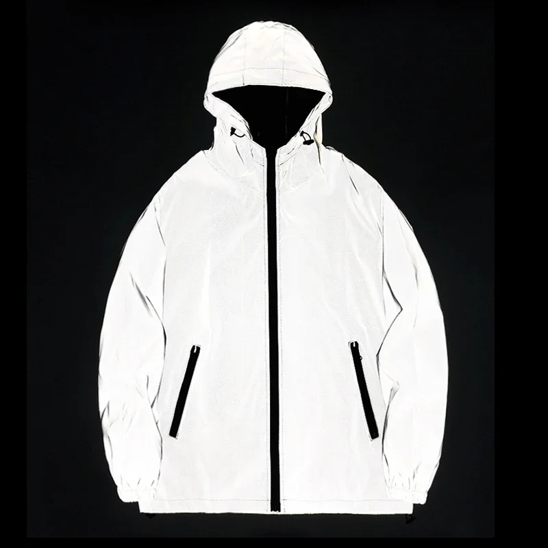Reflective Jacket Running - New Couple Night Reflective Clothing Solid