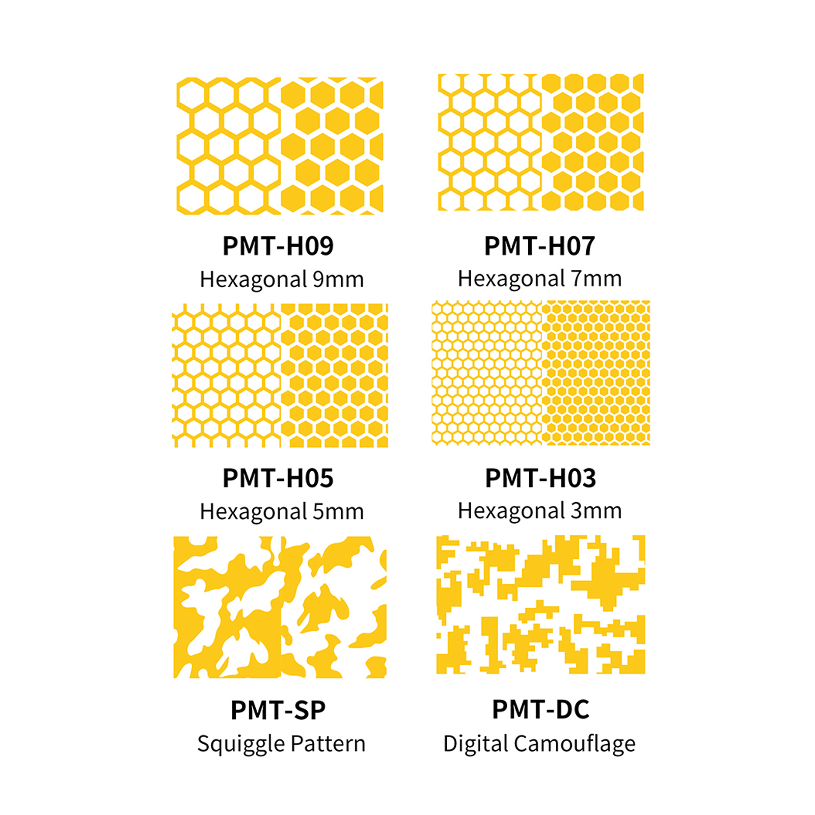 Camo Pattern Set - DSPIAE Precut Masking Tape PMT-H03 3mm