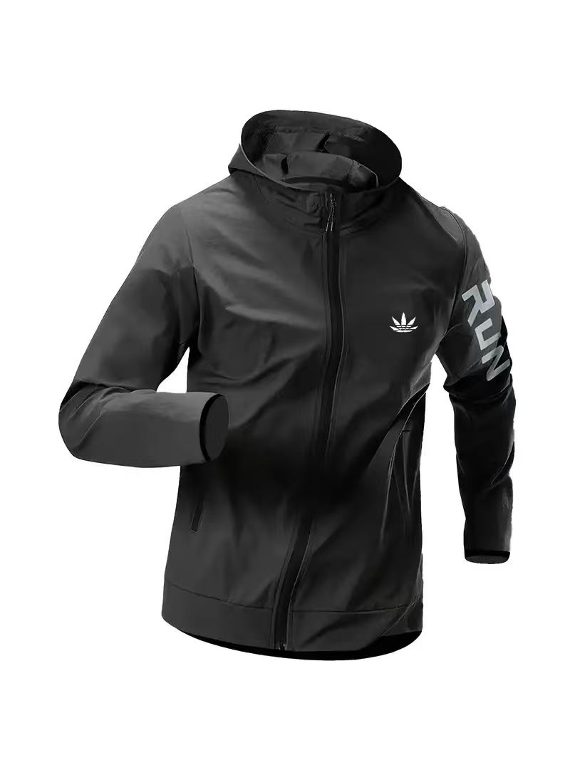 Reflective Jacket Running - Mens Run Hooded Windbreaker Jacket Waterproof