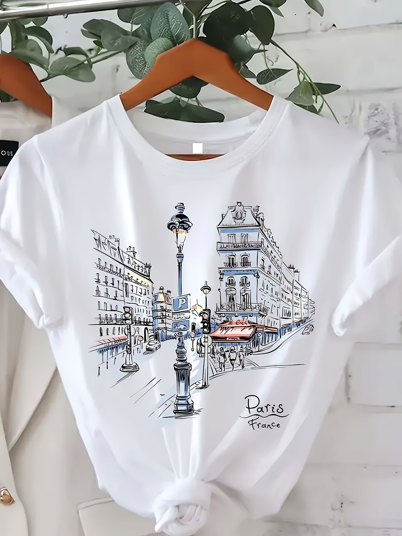 Street Fashion Paris - Women'S Paris Street Print T-Shirt Short