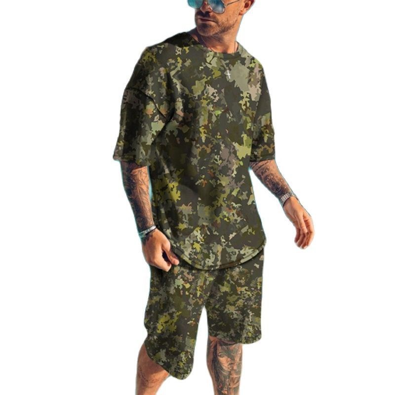 Camo Pattern Set - Summer New Men's Tracksuits 3D Printed