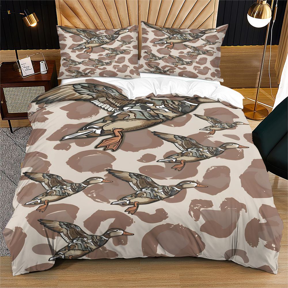 Camo Pattern Set - Flying Duck Duvet Cover Set Camo