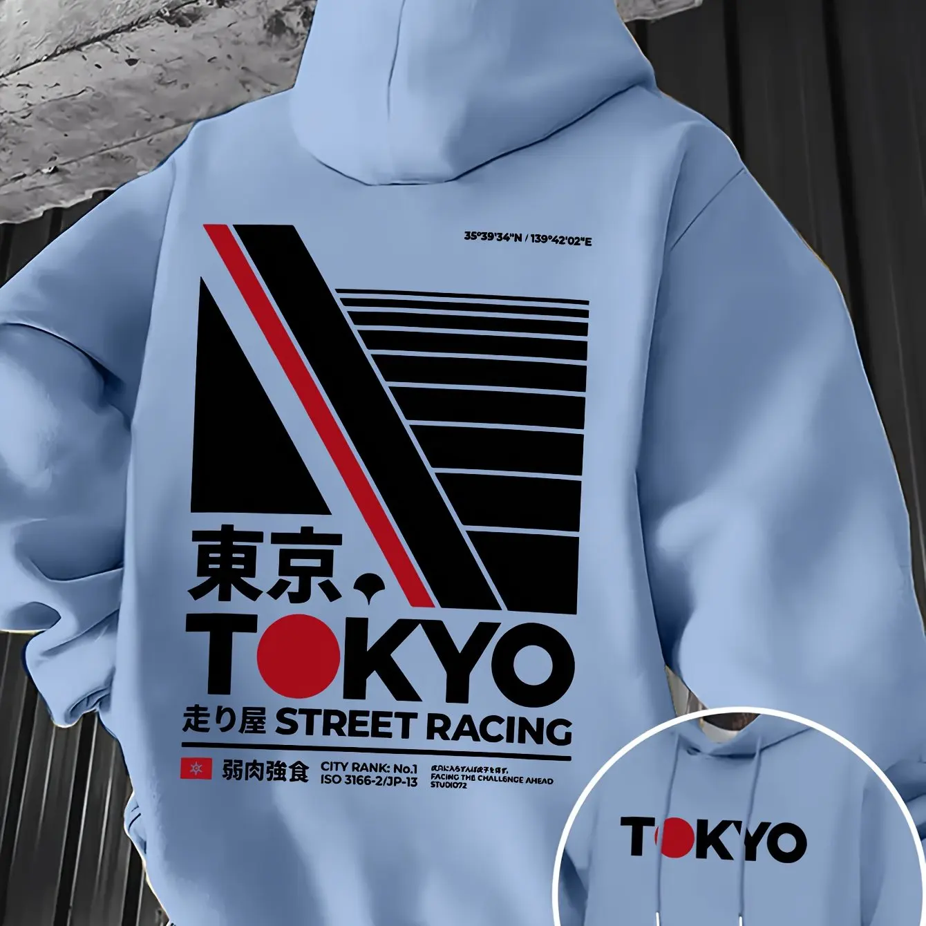 Street Fashion In Tokyo - Retro JDM Tokyo Racing Double Side