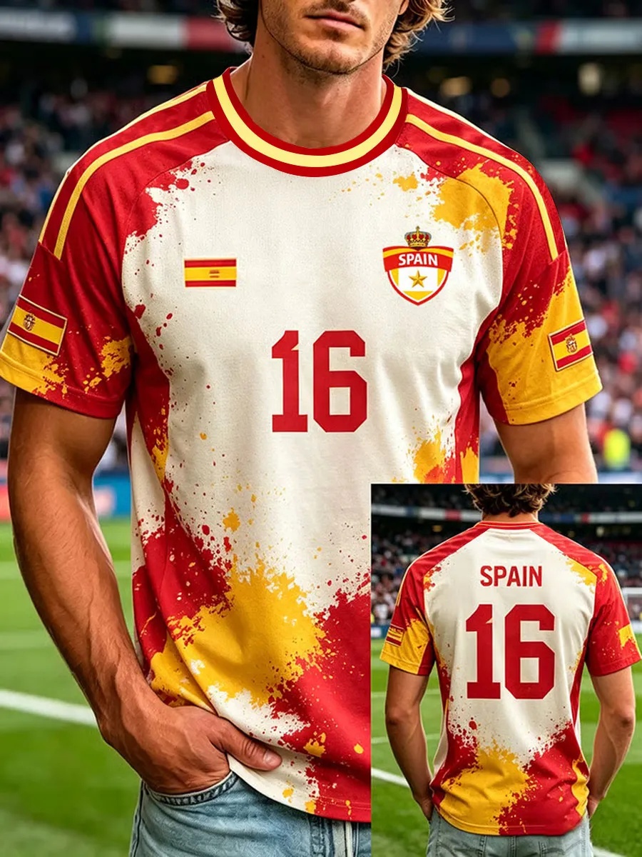 Spain  Football Fan T-shirt Sh - Street Fashion In Spain review and price