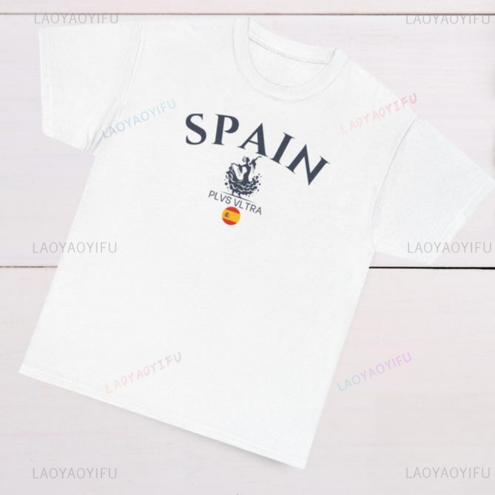 Spain Flag Graphic Printed T-s - Street Fashion In Spain review and price