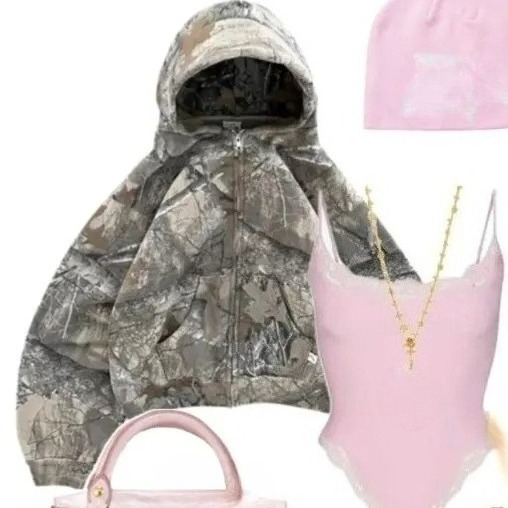 Y2K Suit Womens Vintage 2000s  - Camo Pattern Set review and price