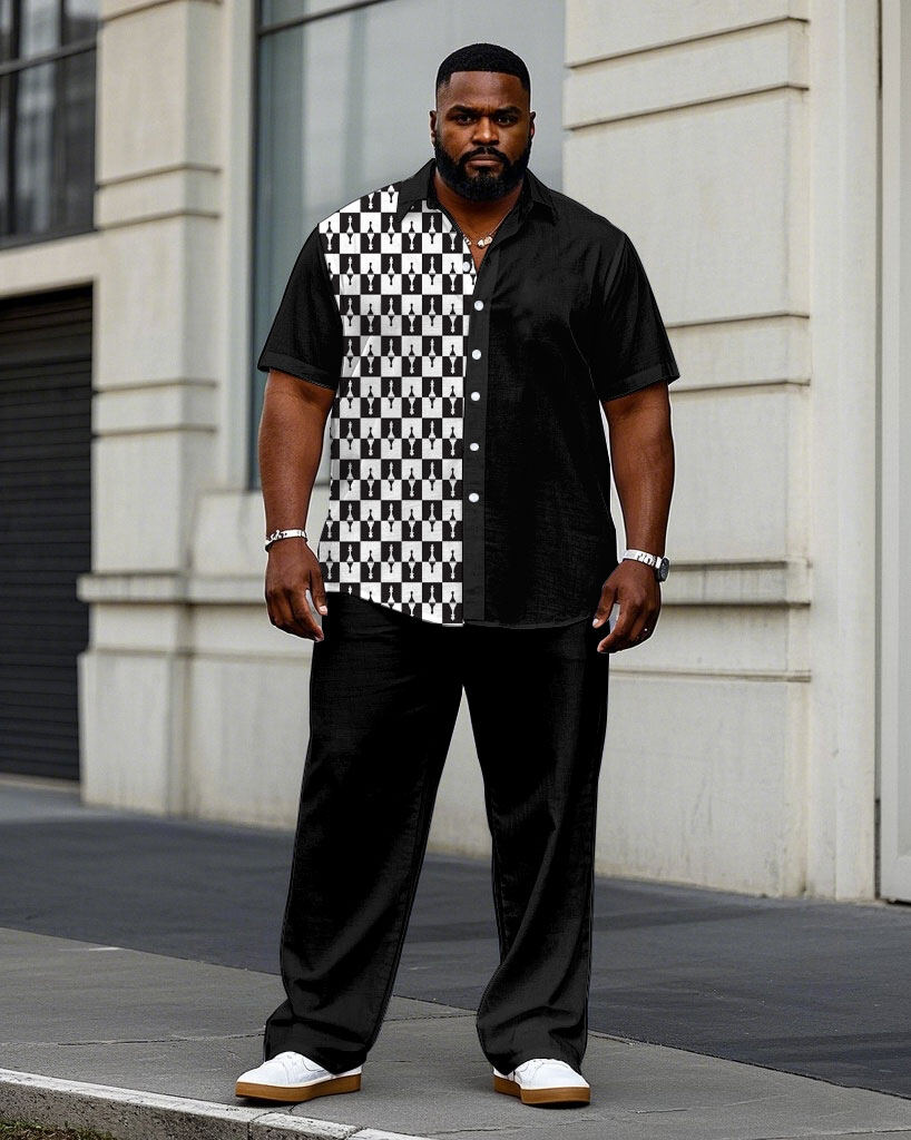 S-9XL Plus Size Men's Geometri - Camo Pattern Set review and price