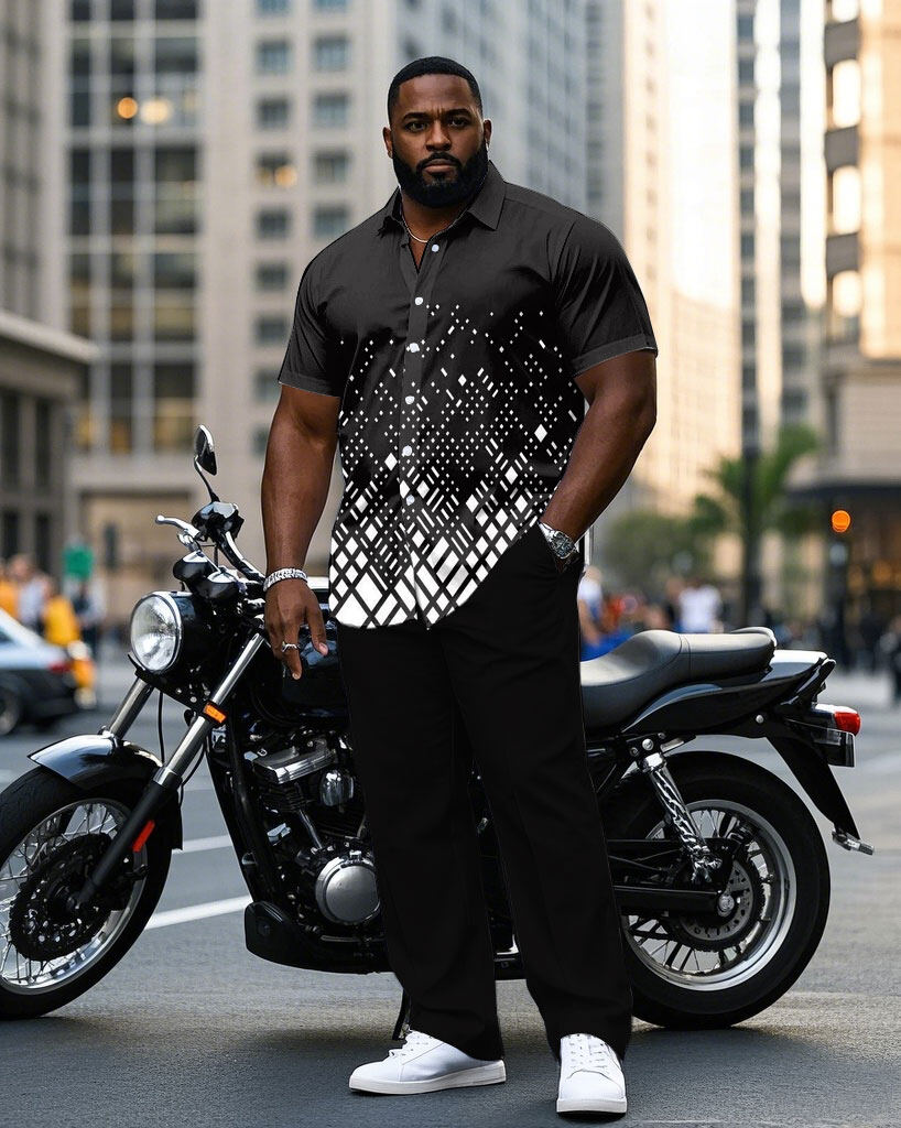 S-9XL Plus Size Men's Geometri - Camo Pattern Set review and price