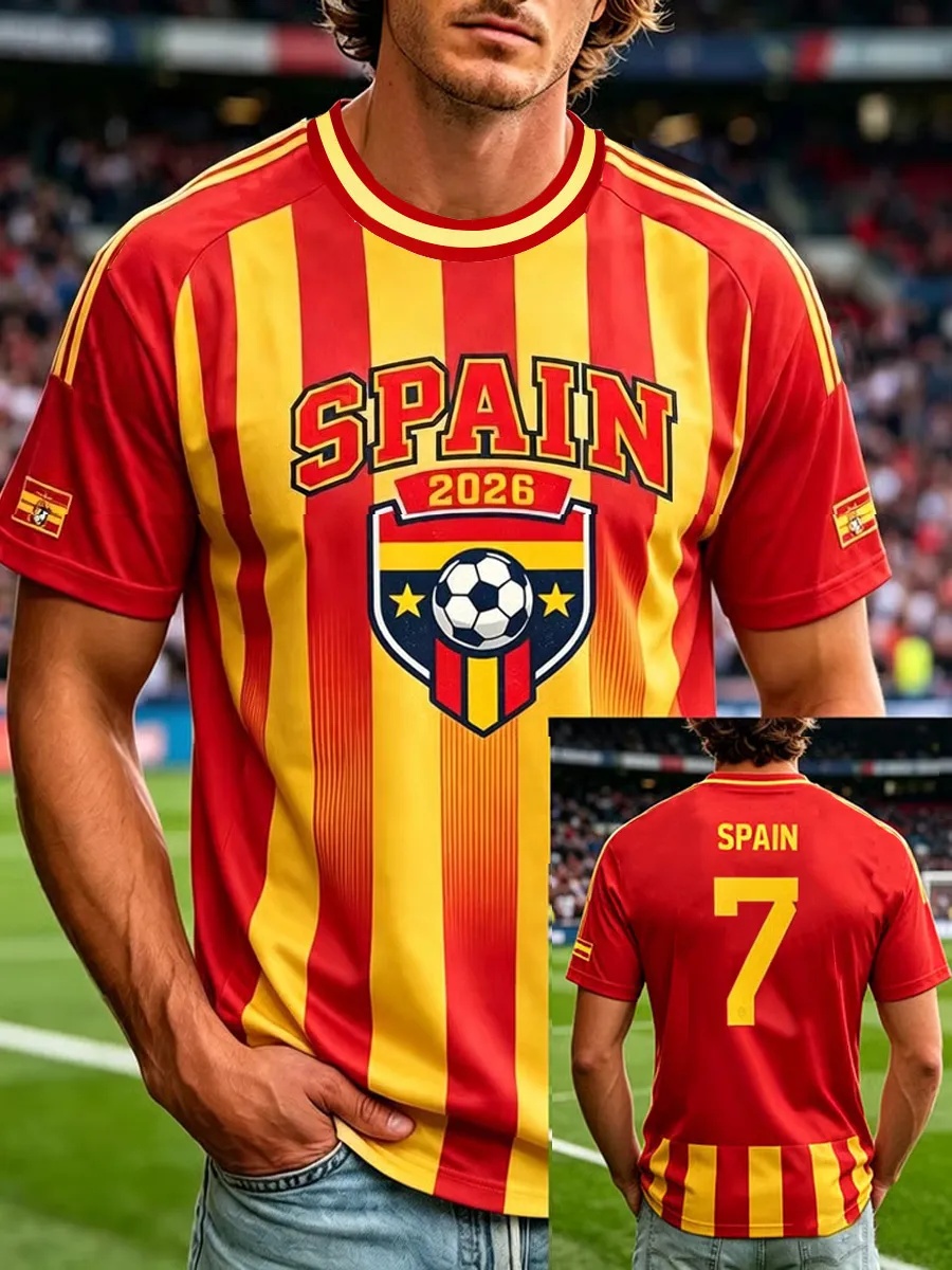 Spain  Football Fan T-shirt Sh - Street Fashion In Spain review and price