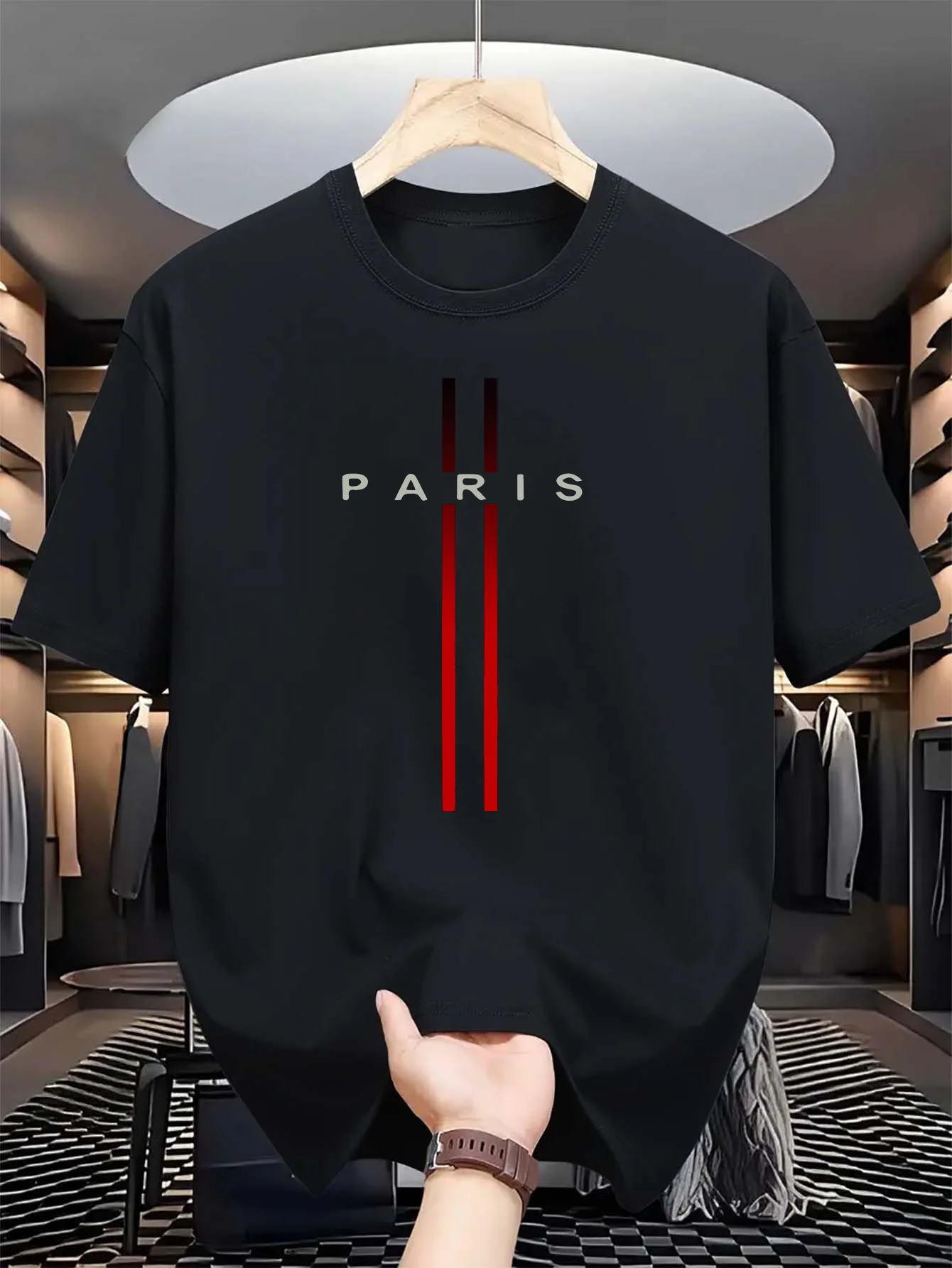 Men's 100% pure cotton summer  - Street Fashion Paris review and price