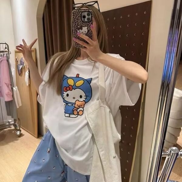 Short Sleeved Hello Kitty Prin - Street For Fashion review and price
