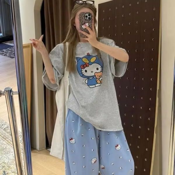 Short Sleeved Hello Kitty Prin - Street For Fashion review and price