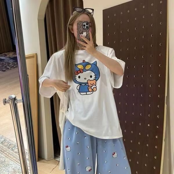 Short Sleeved Hello Kitty Prin - Street For Fashion review and price