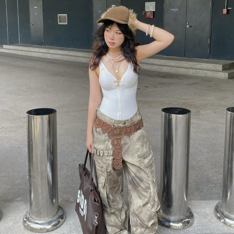 Ezgaga Bodysuits Women Sexy V  - Street Fashion Harajuku review and price