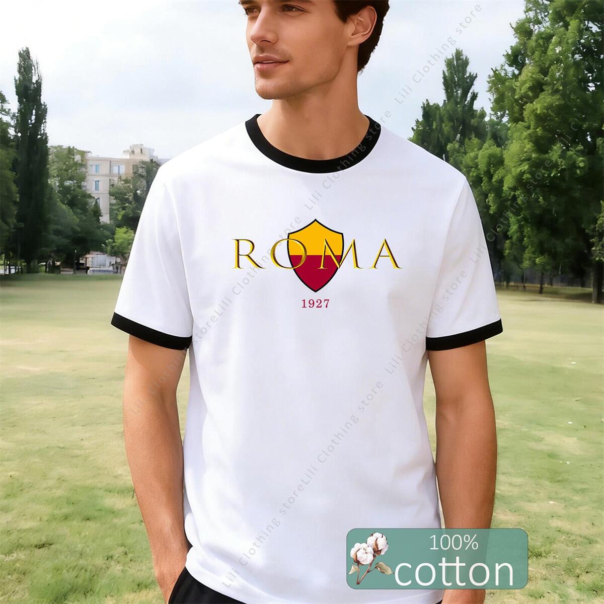 ROMA Letter Graphic Print Men' - Street Fashion Roma review and price