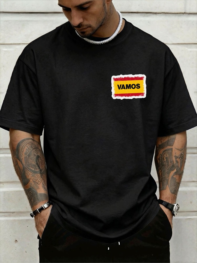 Mens Crew Neck Tee Spain Vamos - Street Fashion In Spain review and price