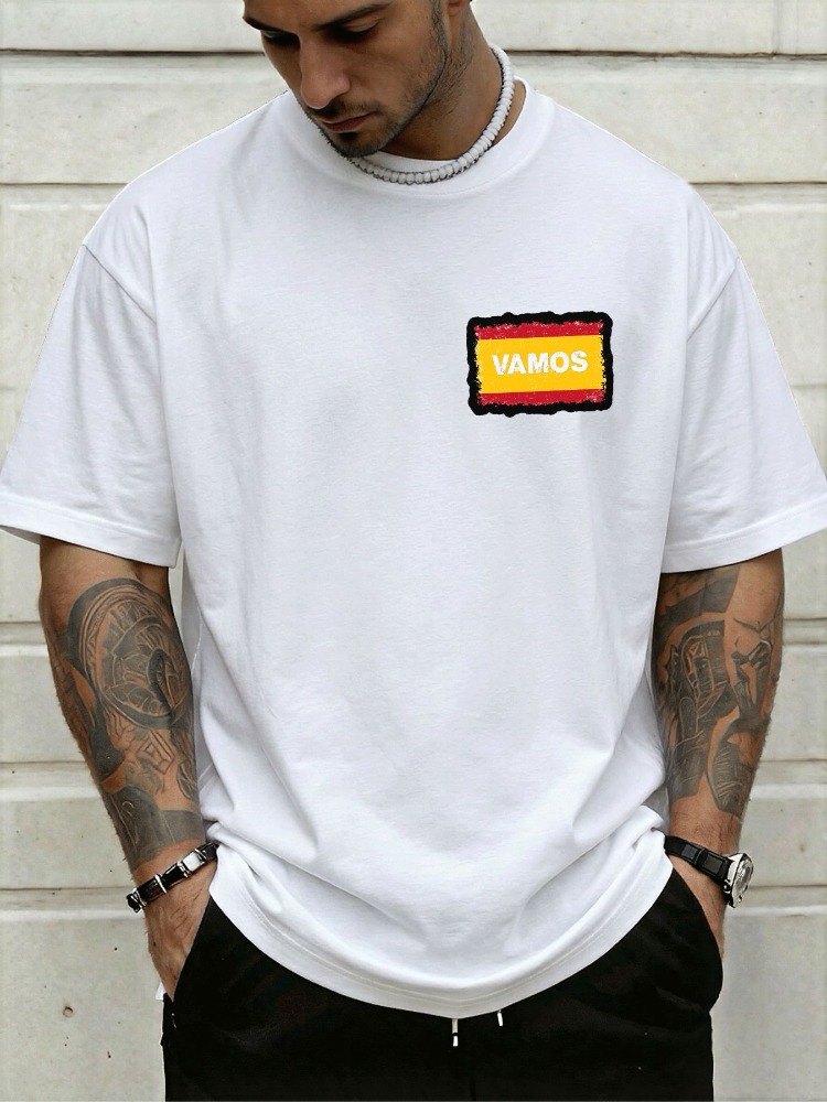 Mens Crew Neck Tee Spain Vamos - Street Fashion In Spain review and price