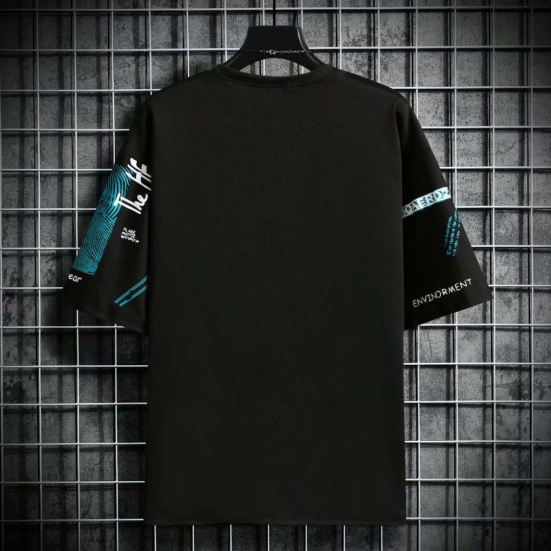 Men Harajuku Graphic Black Sum - Street Fashion Japan Brand review and price