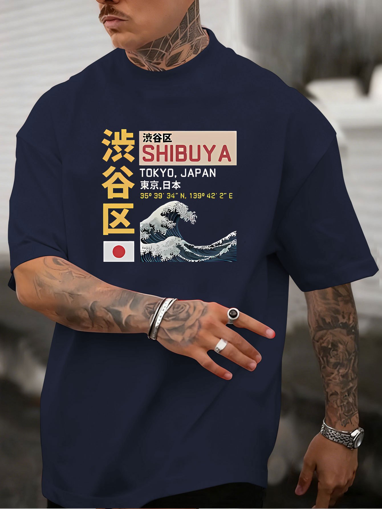 New Men's Tokyo Shibuya Printe - Street Fashion In Tokyo review and price
