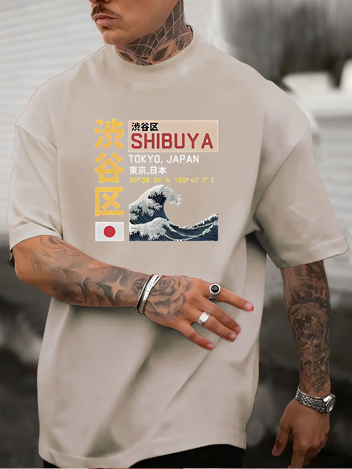 New Men's Tokyo Shibuya Printe - Street Fashion In Tokyo review and price