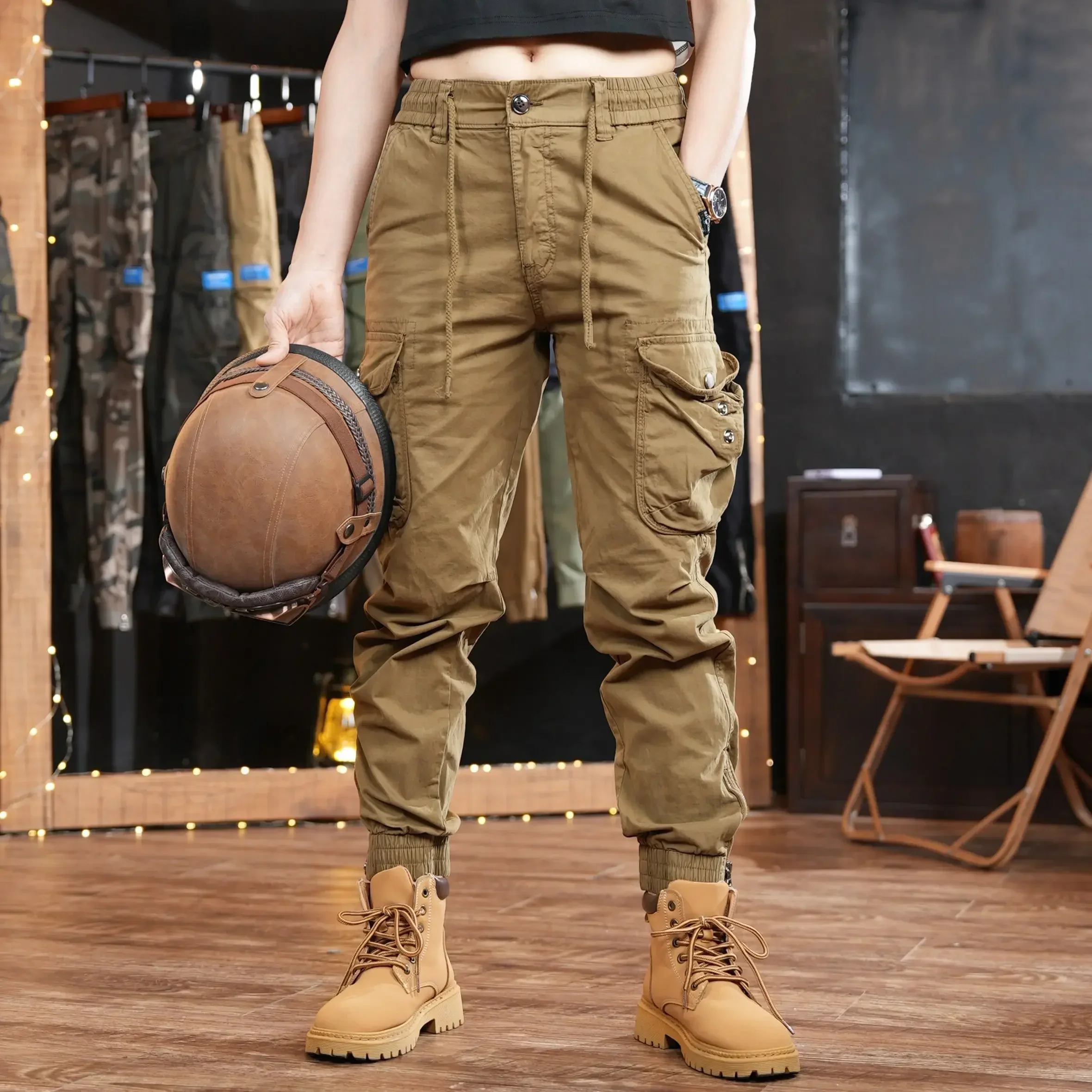 Multi Pocket Outdoor Trousers  - Street Fashion Harajuku review and price
